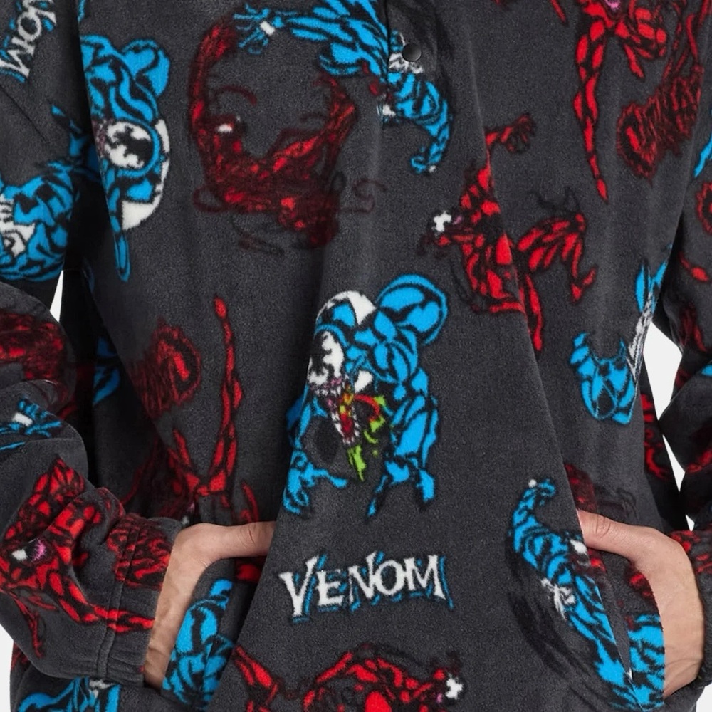 NWOT VENOM Men's 3/4 Snap Pullover Polar Fleece Sweatshirt  Size Large - Picture 5 of 8